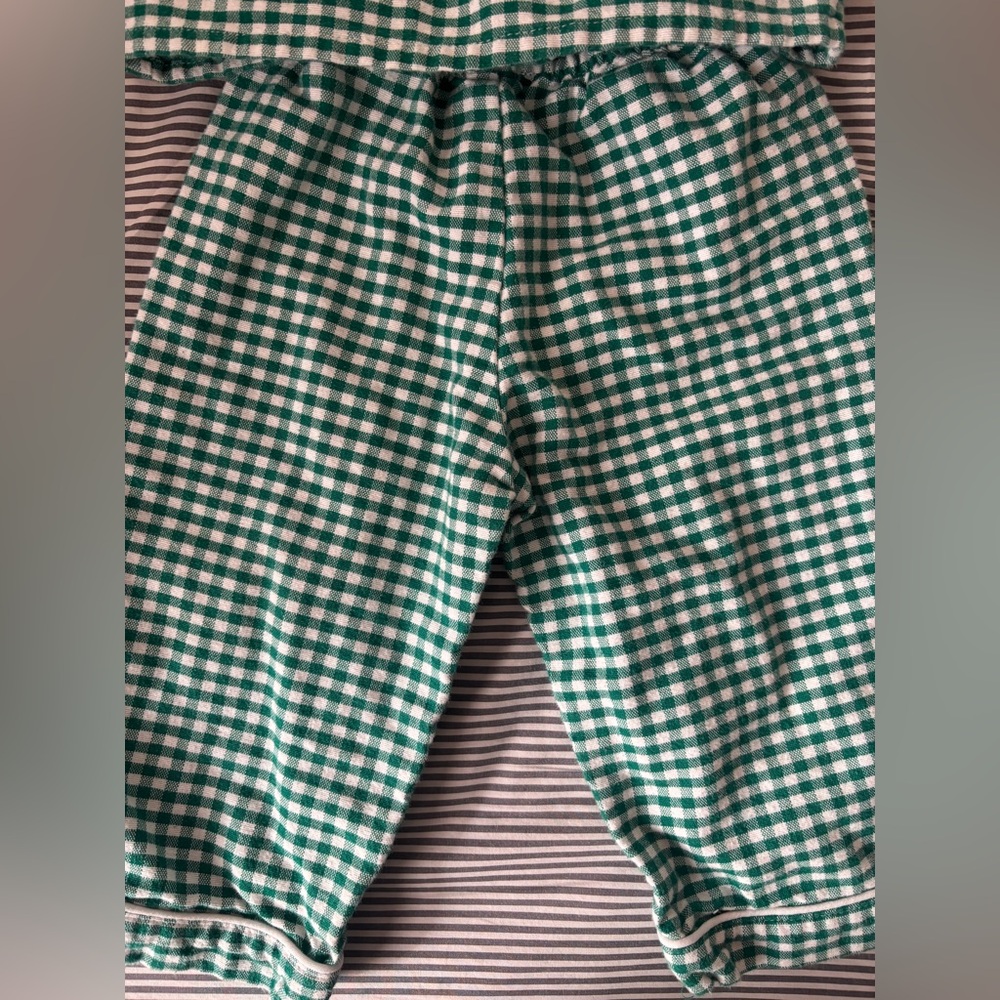 Petite Plume Green Gingham Toddler Pajamas - Picture 5 of 6